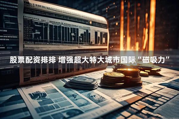 股票配资排排 增强超大特大城市国际“磁吸力”